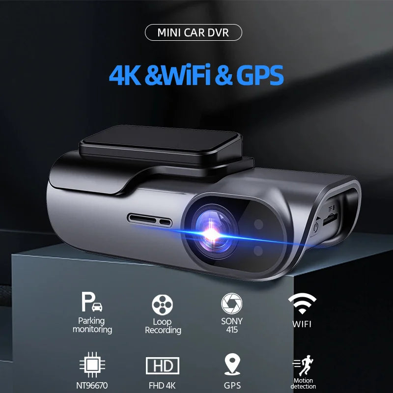 داش كام E-Ace 4K ثلاثي القنوات – GPS وWi-Fi مدمجان