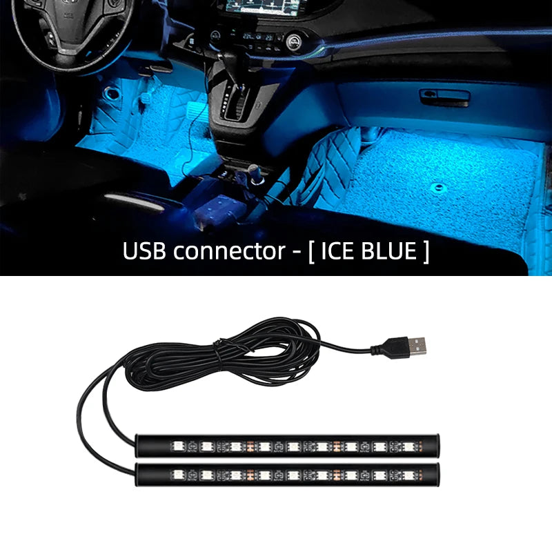 نيون-فوت | إضاءة LED نيون محيطية للأرضية والداخلية عبر USB 🚗🌈💡