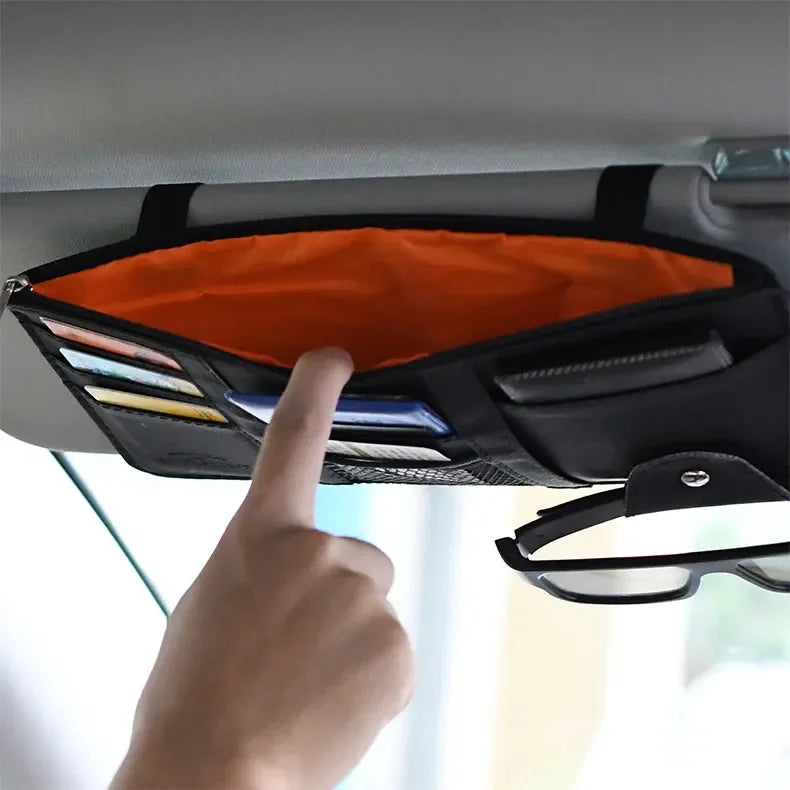 Sun Visor Organizer منظم سيارة عالي الجودة لتوفير المساحة وحفظ الأدوات - موديل