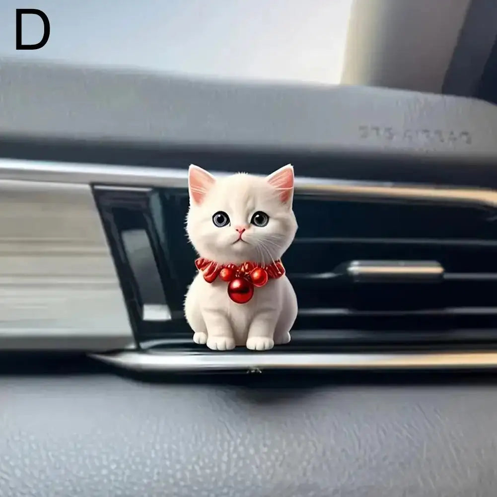 Ventilation Clip Universal Simple Installation Portable Fun Cartoon Cats Dogs Air Vent Clips Acrylic Car Interior Decoration NEW