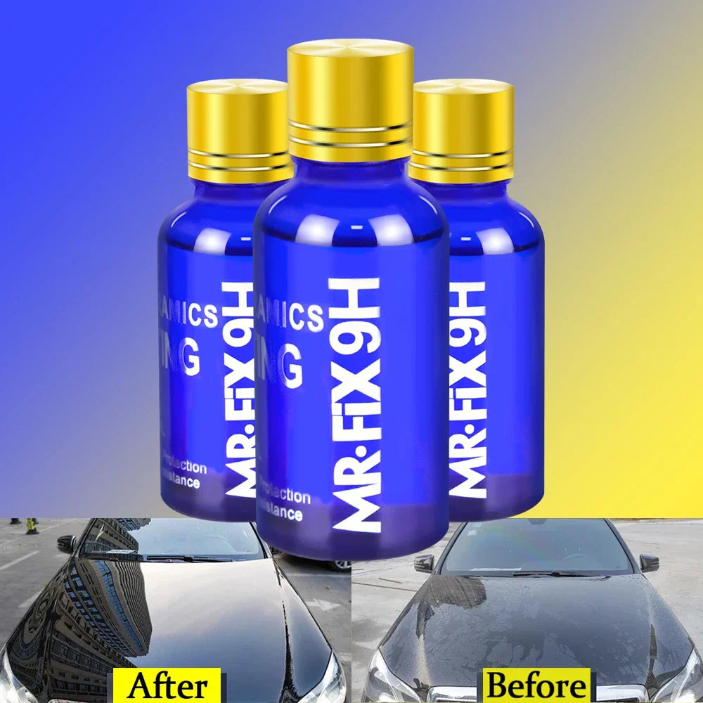 🚗 3PCS 9H Car Liquid Ceramic Coat – حماية نانو سيراميك فائقة لسيارتك ✨