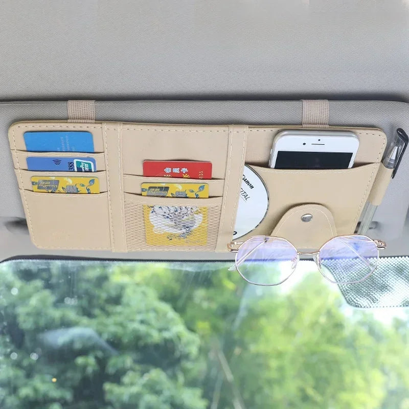 Sun Visor Organizer منظم سيارة عالي الجودة لتوفير المساحة وحفظ الأدوات - موديل