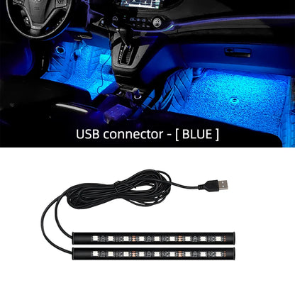 نيون-فوت | إضاءة LED نيون محيطية للأرضية والداخلية عبر USB 🚗🌈💡