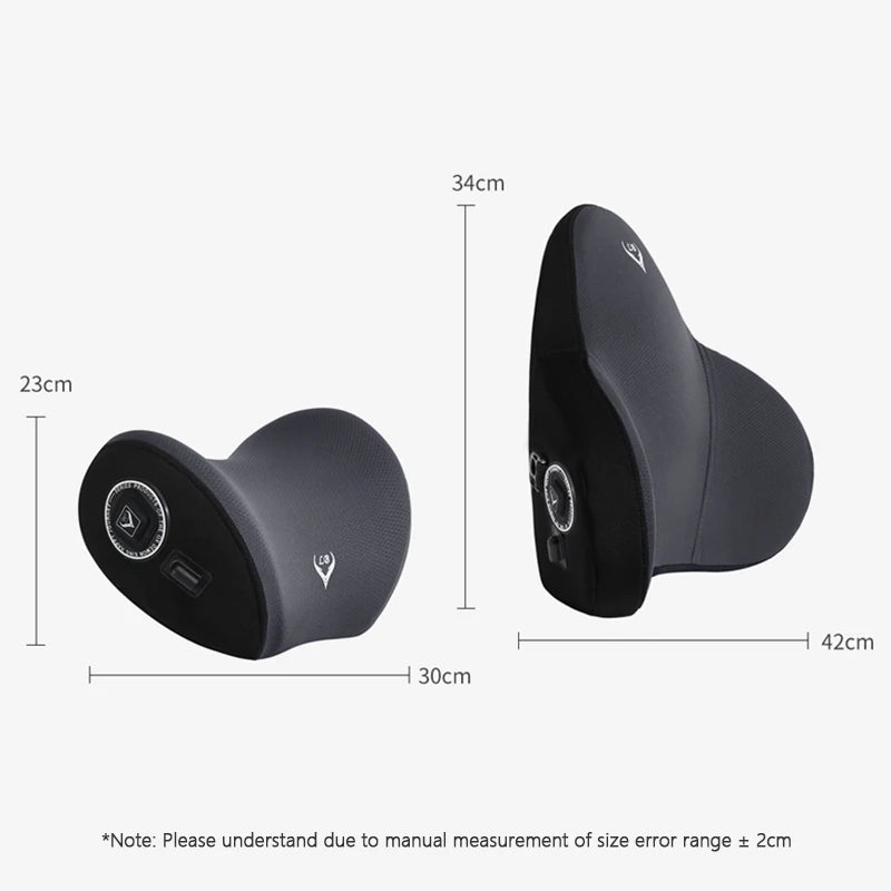 🚗 وسادة تدليك ذكية للرقبة والظهر – استرخِ واستمتع بقيادة مريحة!