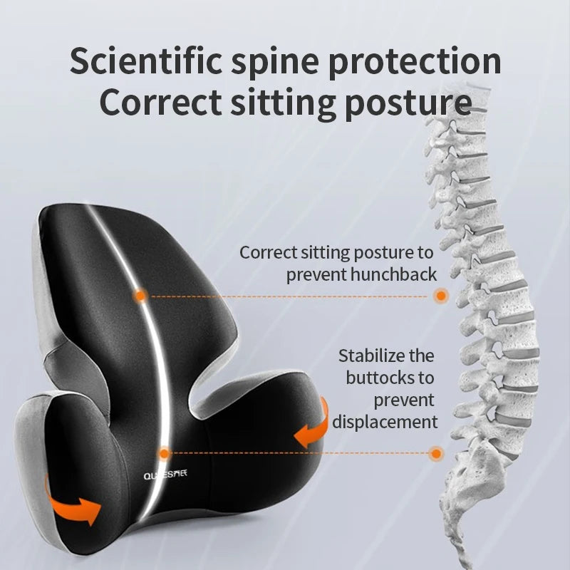 🚗 وسادة دعم الظهر والرقبة للسيارة – راحة مثالية وقابلة للغسل