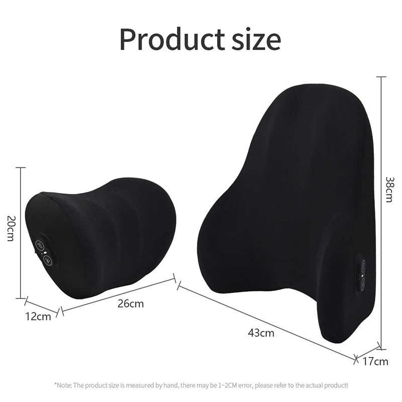 🚗 وسادة تدليك ذكية للرقبة والظهر – استرخِ واستمتع بقيادة مريحة