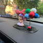 Car Ornaments Girls Car Interior Decoration Little Girl Bow Doll Ladies Center Console Cute Dolls Female Driver Car Supplies