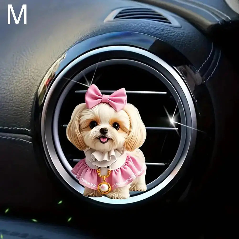 Ventilation Clip Universal Simple Installation Portable Fun Cartoon Cats Dogs Air Vent Clips Acrylic Car Interior Decoration NEW