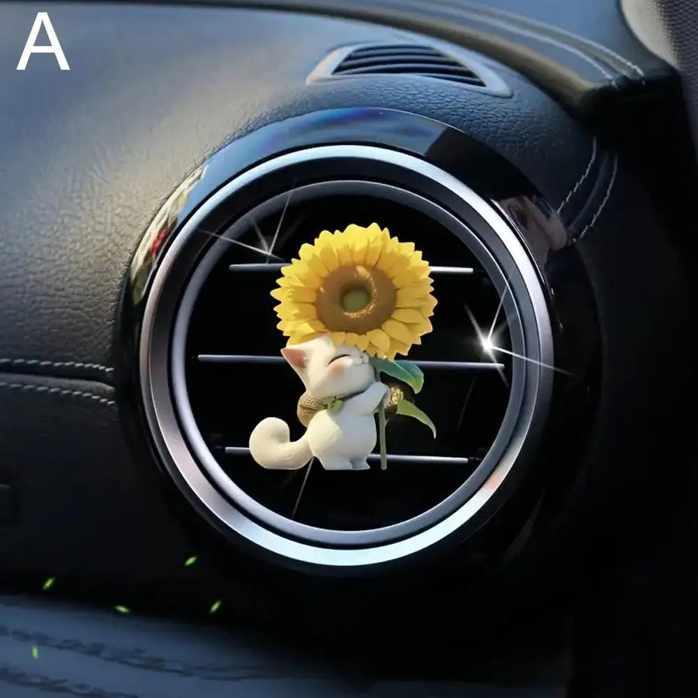 Ventilation Clip Universal Simple Installation Portable Fun Cartoon Cats Dogs Air Vent Clips Acrylic Car Interior Decoration NEW