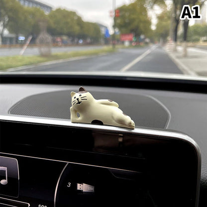 Cute Car Interior Decoration Ornaments Mini Cat Action Figure Auto Dashboard Rearview Mirror Decoration Car Accessories