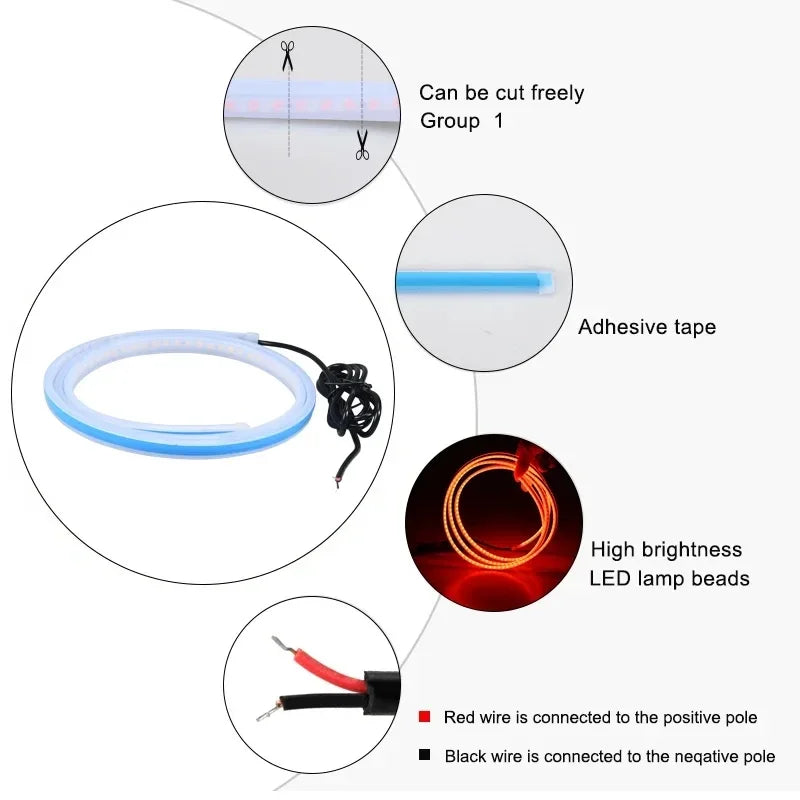 سكاي-لاين DRL | إضاءة LED ديناميكية لغطاء المحرك بتأثير مسح متحرك 🚗💡