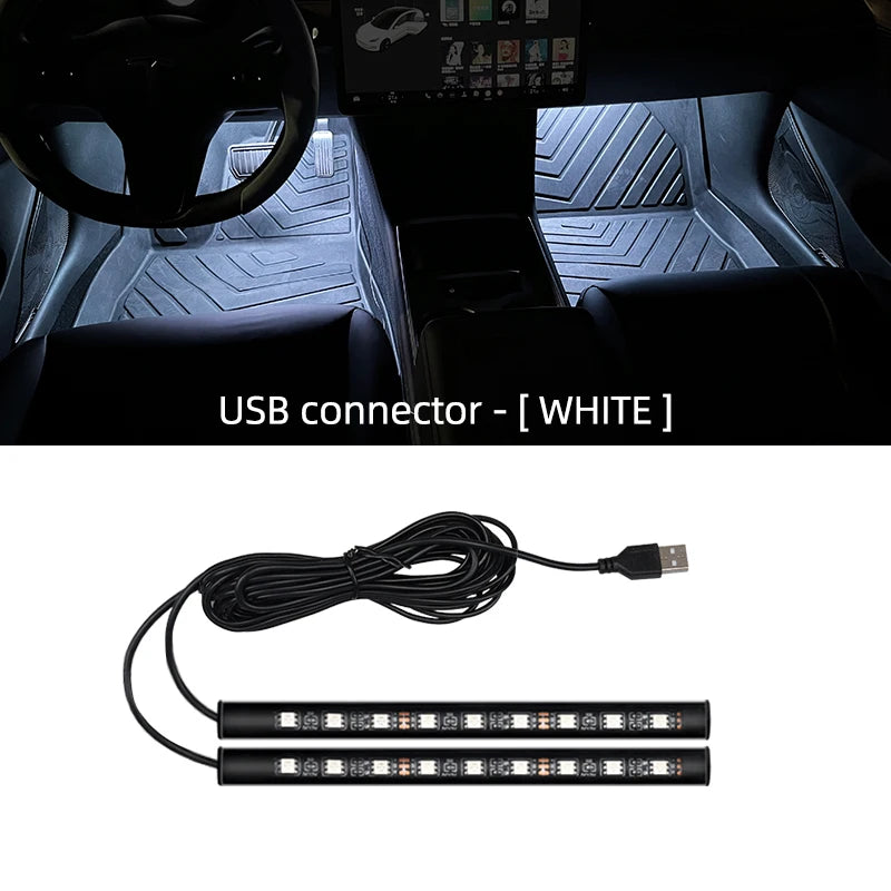 نيون-فوت | إضاءة LED نيون محيطية للأرضية والداخلية عبر USB 🚗🌈💡